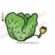 Cartoon Green Cabbage Vegetable Embroidery Design